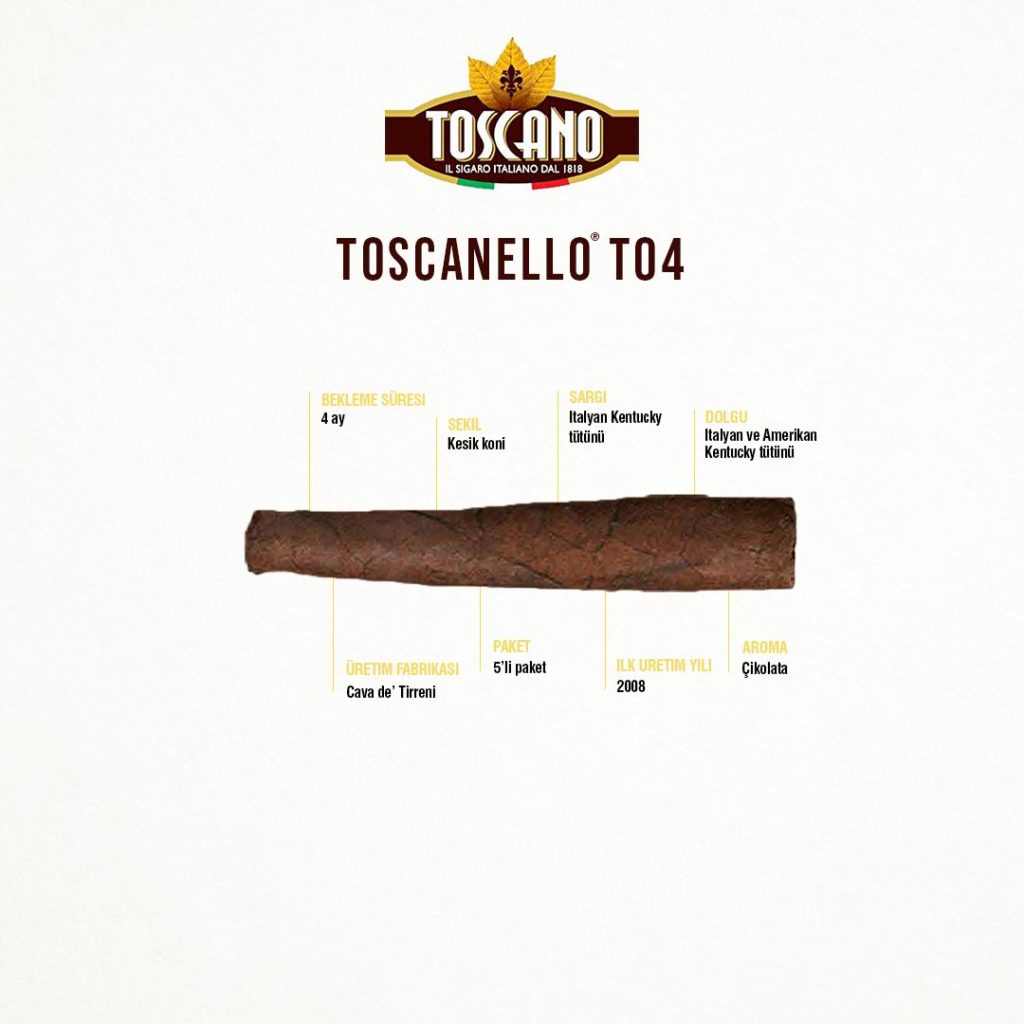 toscanello t04 nero puro çikolata aromalı